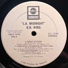 Laden Sie das Bild in den Galerie-Viewer, B.B. King : L.A. Midnight (LP, Album, Promo)