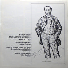 Load image into Gallery viewer, Saint-Saëns*, Aldo Ciccolini, Orchestre De Paris, Serge Baudo, Groupe Instrumental de Paris, Jean Laforge : The Five Piano Concertos & Septet For Trumpet, Strings And Piano (3xLP, Box)