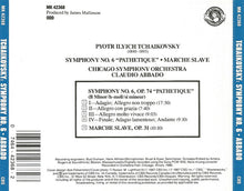 Load image into Gallery viewer, Tchaikovsky*, The Chicago Symphony Orchestra*, Claudio Abbado : Symphony No. 6 "Pathetique" / Marche Slave (CD, Album)