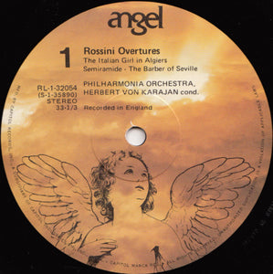 Rossini* – Herbert von Karajan, Philharmonia* : Rossini Overtures (William Tell And The Famous Five) (LP, Album, RE)