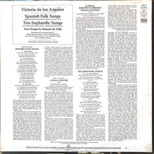 Load image into Gallery viewer, Victoria De Los Angeles : Spanish And Sephardic Folk Songs (LP)