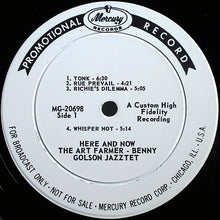 Load image into Gallery viewer, Art Farmer-Benny Golson Jazztet* : Here And Now (LP, Album, Mono, Promo)