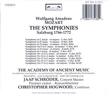 Charger l'image dans la galerie, Wolfgang Amadeus Mozart, The Academy Of Ancient Music, Jaap Schröder · Christopher Hogwood : The Symphonies / Salzburg 1766-1772 (2xCD, RE, RM + Box)