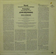 Load image into Gallery viewer, John Browning (2), Ravel*, Prokofiev*, Philharmonia Orchestra, Erich Leinsdorf : Ravel: Concerto For The Left Hand / Prokofiev: Concerto No. 3 (LP)
