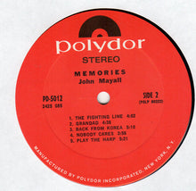 Load image into Gallery viewer, John Mayall • Jerry McGee • Larry Taylor : Memories (LP, Album, Pit)