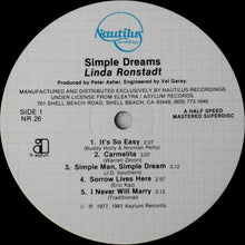 Load image into Gallery viewer, Linda Ronstadt : Simple Dreams (LP, RM, Gat)