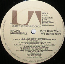Load image into Gallery viewer, Maxine Nightingale : Right Back Where We Started From (LP, Album, Res)