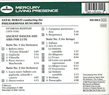 Charger l'image dans la galerie, Respighi*, Antal Dorati, Philharmonia Hungarica : Ancient Dances And Airs For Lute • Suites 1, 2 & 3 (CD, Comp, RE)