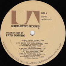 Load image into Gallery viewer, Fats Domino : The Very Best Of Fats Domino (LP, Comp, Mono)