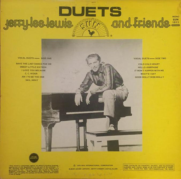 Buy Jerry Lee Lewis And Friends : Duets (LP, Mono, Yel) Online for