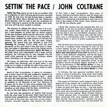 Load image into Gallery viewer, John Coltrane : Settin' The Pace (CD, Album, RM, RP)