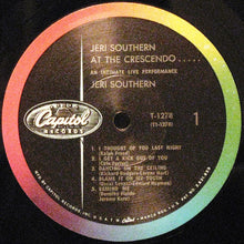Load image into Gallery viewer, Jeri Southern : Jeri Southern At The Crescendo (LP, Album, Mono, Scr)