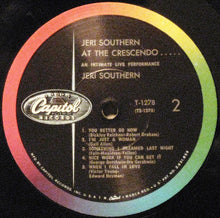 Load image into Gallery viewer, Jeri Southern : Jeri Southern At The Crescendo (LP, Album, Mono, Scr)