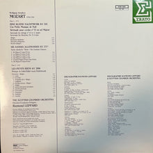 Charger l'image dans la galerie, Wolfgang Amadeus Mozart : Scottish Chamber Orchestra, Raymond Leppard : Petite Musique De Nuit KV 525 / Les Petits Riens KV 299 B / Sechs Deutsche Tänze KV 571 (LP, Album)