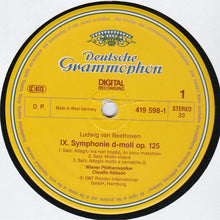 Load image into Gallery viewer, Beethoven* / Wiener Philharmoniker / Claudio Abbado / Gabriela Beňačková / Marjana Lipovšek / Gösta Winbergh / Hermann Prey / Konzertvereinigung Wiener Staatsopernchor* : Symphonie No. 9 (LP)