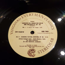 Load image into Gallery viewer, Brahms*, Alfredo Campoli, Andre Navarra*, Sir John Barbirolli Conducting The Hallé Orchestra* : Concerto In A Minor For Violin And Violoncello, Op. 102 / Academic Festival Overture, Op. 60 (LP)