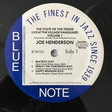 Laden Sie das Bild in den Galerie-Viewer, Joe Henderson : The State Of The Tenor • Live At The Village Vanguard • Volume 1 (LP, Album)