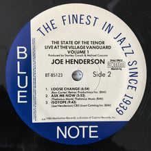 Laden Sie das Bild in den Galerie-Viewer, Joe Henderson : The State Of The Tenor • Live At The Village Vanguard • Volume 1 (LP, Album)