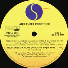 Load image into Gallery viewer, Alexander Robotnick : Problèmes D'Amour (12", Promo)