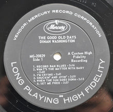 Load image into Gallery viewer, Dinah Washington : The Good Old Days (LP, Comp, Mono)
