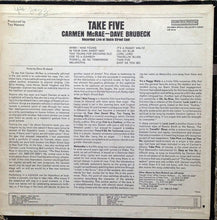 Laden Sie das Bild in den Galerie-Viewer, Carmen McRae - Dave Brubeck : Take Five (Recorded Live At Basin Street East) (LP, Album)