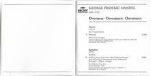 Charger l'image dans la galerie, Handel* / The English Concert, Trevor Pinnock : Overtures (Agrippina • Alceste • Il Pastor Fido • Samson • Saul • Teseo) (CD, Album)