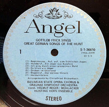 Load image into Gallery viewer, Gottlob Frick : Songs Of The Hunt (LP)