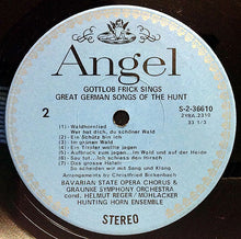 Load image into Gallery viewer, Gottlob Frick : Songs Of The Hunt (LP)