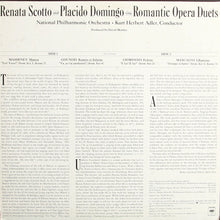 Load image into Gallery viewer, Renata Scotto And Placido Domingo With National Philharmonic Orchestra, Kurt Herbert Adler : Sing Romantic Opera Duets (LP)