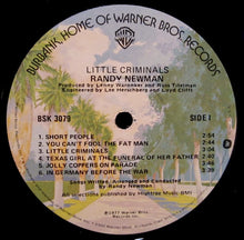 Load image into Gallery viewer, Randy Newman : Little Criminals (LP, Album, Win)