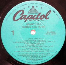 Laden Sie das Bild in den Galerie-Viewer, Benny Hill : Words And Music (LP, Comp, RE)