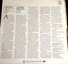 Charger l'image dans la galerie, Haydn* - Pittsburgh Symphony Orchestra / André Previn : Symphony No. 94 In G "Surprise", Symphony No. 104 In D "London" (LP, Album)