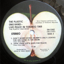Laden Sie das Bild in den Galerie-Viewer, The Plastic Ono Band : Live Peace In Toronto 1969 (LP, Album, Win)