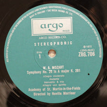 Load image into Gallery viewer, Mozart*, Academy Of St. Martin-in-the-Fields* Directed By Neville Marriner* : Symphony No. 29 In A Major K. 201 / Symphony No. 25 In G Minor K. 183 (LP)