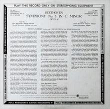 Load image into Gallery viewer, Beethoven*, Ernest Ansermet Conducting L'Orchestre De La Suisse Romande : Symphony No.5 In C-Minor, Opus 67 (LP)
