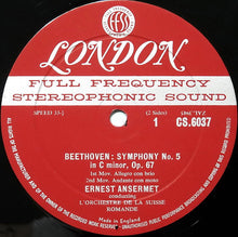 Load image into Gallery viewer, Beethoven*, Ernest Ansermet Conducting L'Orchestre De La Suisse Romande : Symphony No.5 In C-Minor, Opus 67 (LP)