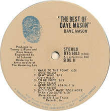 Load image into Gallery viewer, Dave Mason : The Best Of Dave Mason (LP, Comp, Pit)