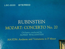 Load image into Gallery viewer, Rubinstein*, Alfred Wallenstein, Mozart*, Haydn* : Concerto No.20 / Andante And Variations In F Minor (LP, Album)
