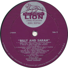 Load image into Gallery viewer, Billy Eckstine And Sarah Vaughan : Billy & Sarah (LP, Album, Comp, Mono)