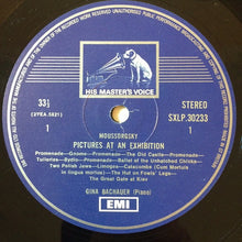 Load image into Gallery viewer, Moussorgsky*, Gina Bachauer, Lorin Maazel, Philharmonia Orchestra : Pictures At An Exhibition - The Original Piano Version And The Orchestration By Ravel (LP, Comp, RE)