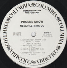 Load image into Gallery viewer, Phoebe Snow : Never Letting Go (LP, Album, Promo)