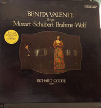 Load image into Gallery viewer, Benita Valente, Richard Goode - Mozart* • Schubert* • Brahms* • Hugo Wolf : Benite Valente Sings Mozart • Schubert • Brahms • Wolf (LP)