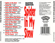 Load image into Gallery viewer, Buster Benton : Spider In My Stew (CD, Album, RE)