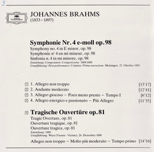 Charger l'image dans la galerie, Johannes Brahms - Wiener Philharmoniker • Leonard Bernstein : Symphonie No. 4 / Tragische Ouvertüre • Tragic Overture (CD, RE)
