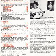 Laden Sie das Bild in den Galerie-Viewer, Big Joe Williams / Willie Love (2) / Luther Huff : Delta Blues -1951 (CD, Comp, RM)