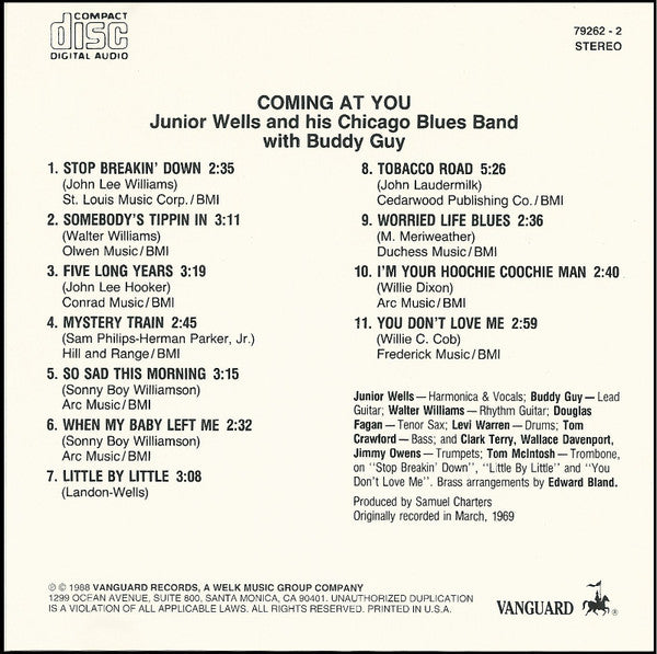 junior wells tobacco road Buy Junior Wells : Coming At You (CD, Album, RE) Online for a great price –  Record Town TX