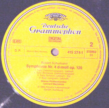 Charger l'image dans la galerie, Schumann*, Wiener Philharmoniker, Leonard Bernstein : Symphonien No. 1 »Frühlingssymphonie = Spring = Le Printemps« • No. 4 (LP, Album, Dig)
