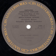 Laden Sie das Bild in den Galerie-Viewer, Copland* Conducts Copland*, Columbia Chamber Orchestra : Appalachian Spring (Complete Ballet) (First Recording Of The Original Version) (LP, Album, RE)