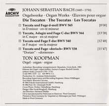 Load image into Gallery viewer, Johann Sebastian Bach - Ton Koopman : Orgelwerke - Organ Works - Œuvres Pour Orgue - Toccaten & Fugen (CD, Album)