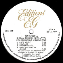 Load image into Gallery viewer, Jon Hassell : Dream Theory In Malaya (Fourth World Volume Two) (LP, Album)